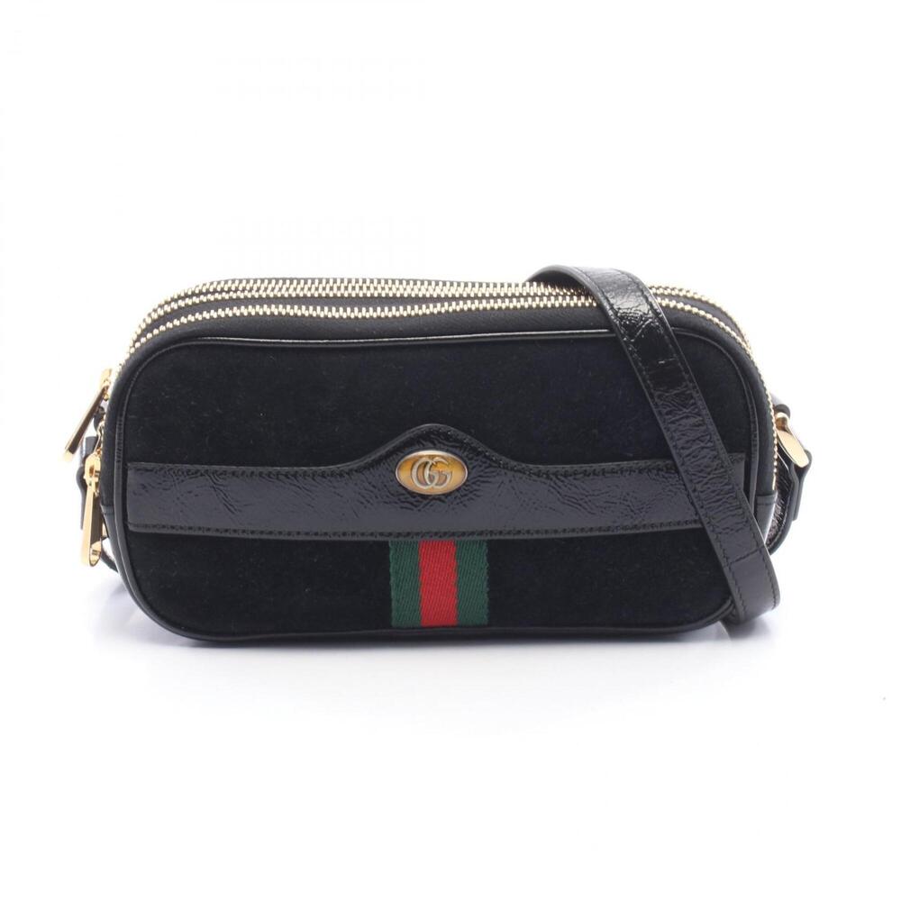 GUCCI Black Leather Shoulder Bag